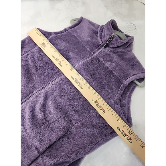 Nina Capri Womens Fleece Vest Purple Full Zip Sleeveless Sz M - Picture 3 of 7